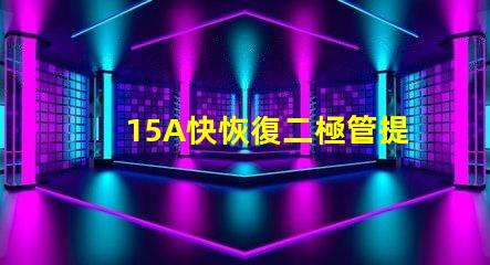 15A快恢復二極管提升電源效率的關鍵選擇