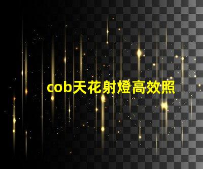 cob天花射燈高效照明解決方案的選擇