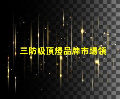 三防吸頂燈品牌市場領先品牌推薦與對比