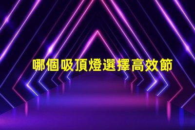 哪個吸頂燈選擇高效節能的完美照明解決方案