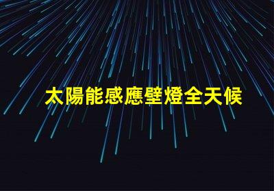 太陽能感應壁燈全天候智能照明解決方案