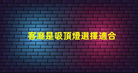 客廳是吸頂燈選擇適合的吸頂燈提升家居氛圍嗎