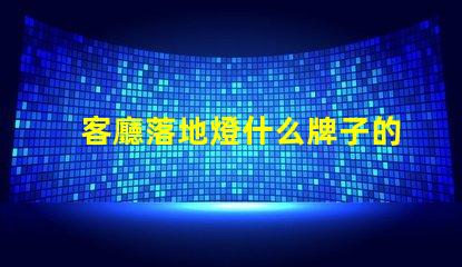 客廳落地燈什么牌子的好選購優質落地燈的實用指南