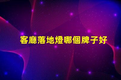 客廳落地燈哪個牌子好優質落地燈品牌推薦與比較
