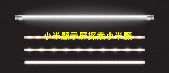 小米顯示屏探索小米顯示屏的技術(shù)優(yōu)勢與應(yīng)用前景
