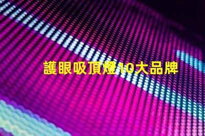 護眼吸頂燈10大品牌選擇最適合您需求的護眼照明