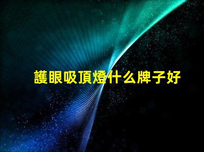 護眼吸頂燈什么牌子好優質燈具品牌推薦與對比
