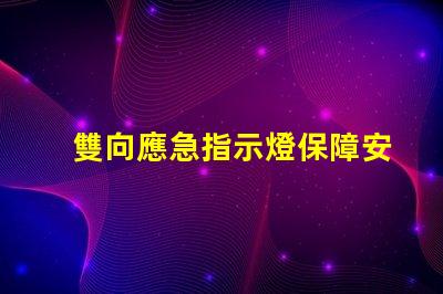 雙向應急指示燈保障安全的關鍵照明解決方案