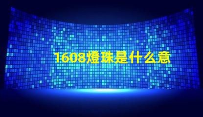 1608燈珠是什么意思