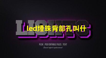 led燈珠背部孔叫什么