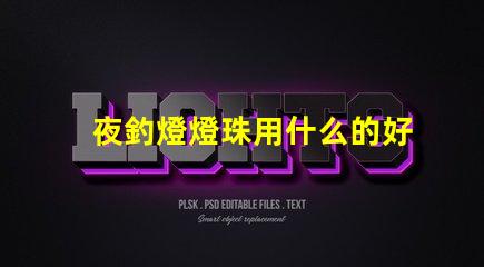 夜釣燈燈珠用什么的好