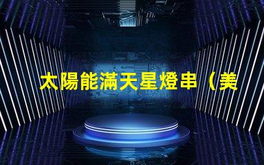 太陽能滿天星燈串（美麗夜空裝飾）