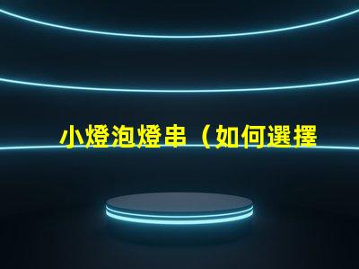 小燈泡燈串（如何選擇合適的小燈泡燈串）