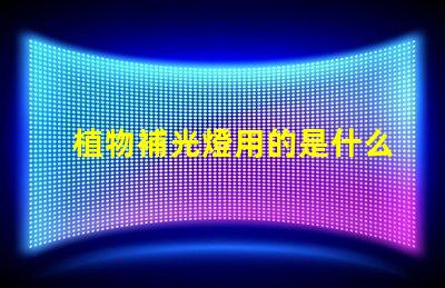 植物補光燈用的是什么燈珠