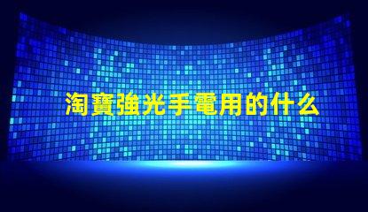 淘寶強光手電用的什么燈珠