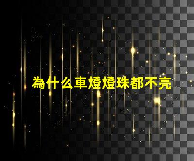 為什么車燈燈珠都不亮