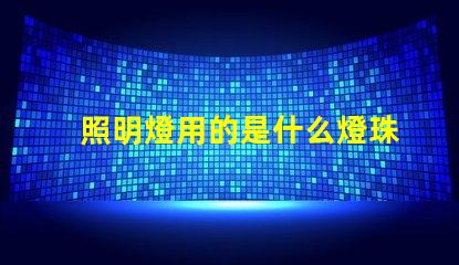 照明燈用的是什么燈珠