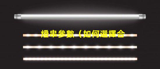 燈串參數（如何選擇合適的燈串參數）
