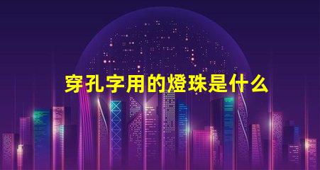 穿孔字用的燈珠是什么名稱