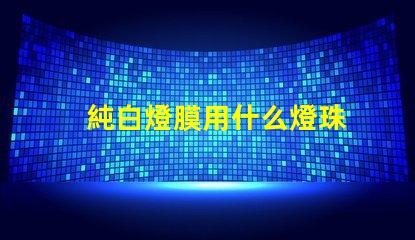 純白燈膜用什么燈珠