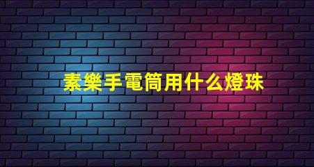 素樂手電筒用什么燈珠