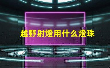 越野射燈用什么燈珠