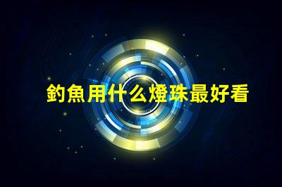 釣魚用什么燈珠最好看耐用