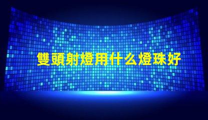 雙頭射燈用什么燈珠好