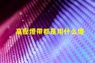 高壓燈帶都是用什么燈珠