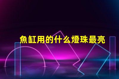 魚缸用的什么燈珠最亮好