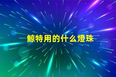 鯨特用的什么燈珠